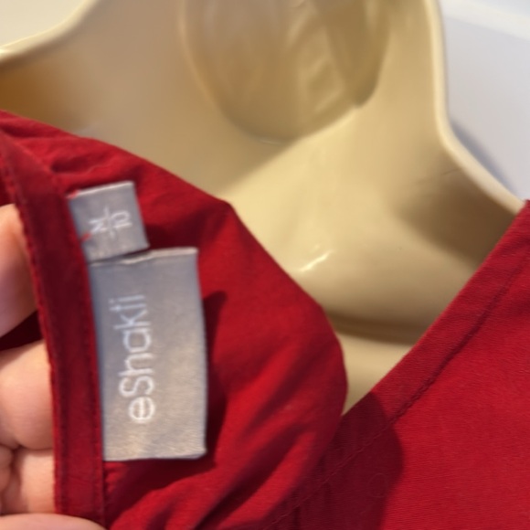 EShakti red cotton dress medium 10 - Picture 6 of 9